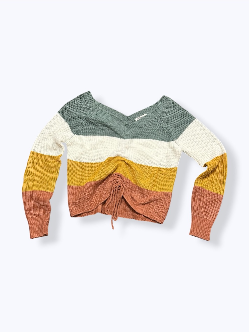 Full Circle Trends Multicolored V-Neck Sweater